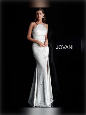 Jovani Backless Sequin Formal Gown